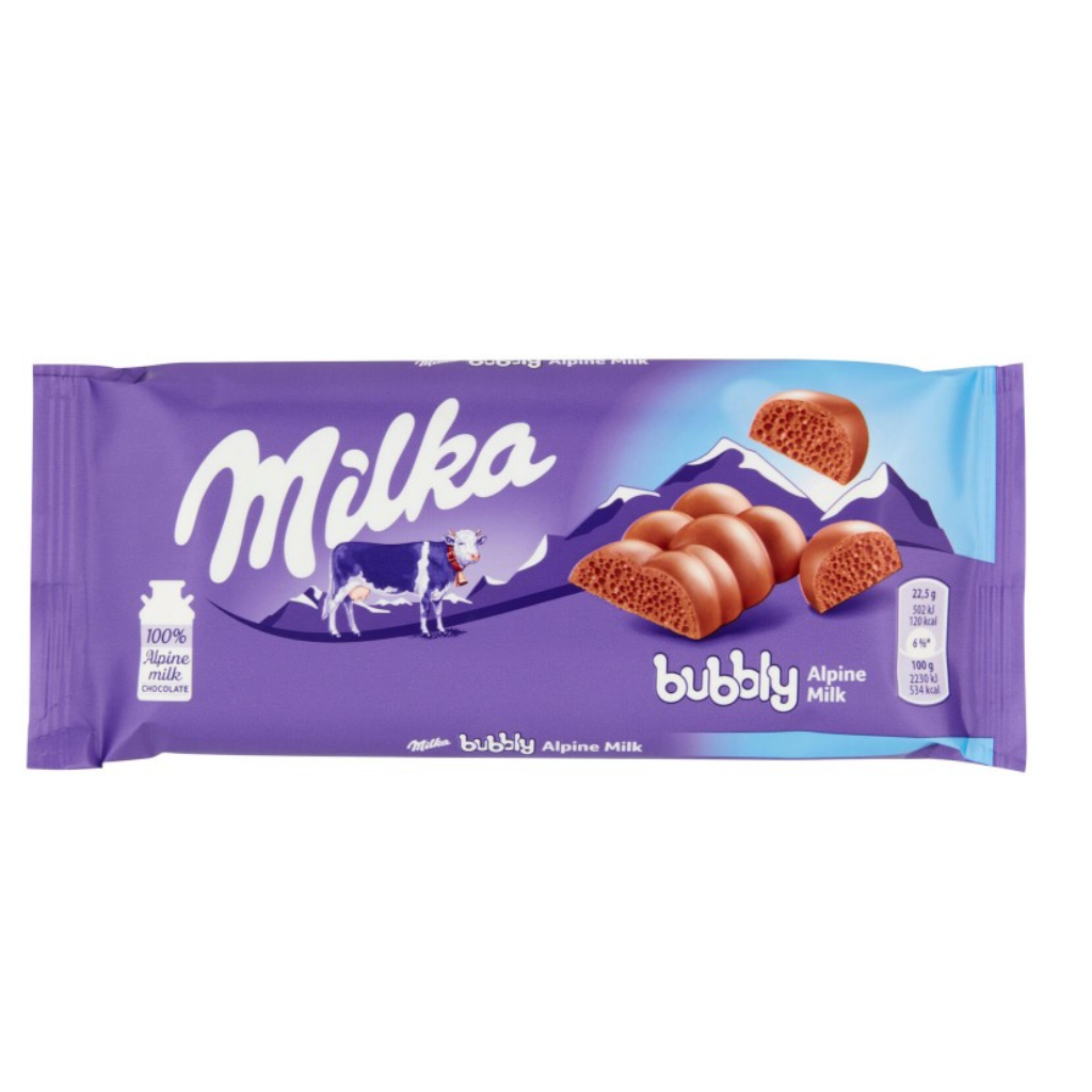 MILKA BUBBLY MILK 90G