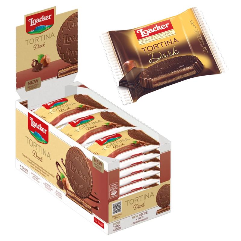LOACKER TORTINA 21G X 24 X 6 DARK NOIR
