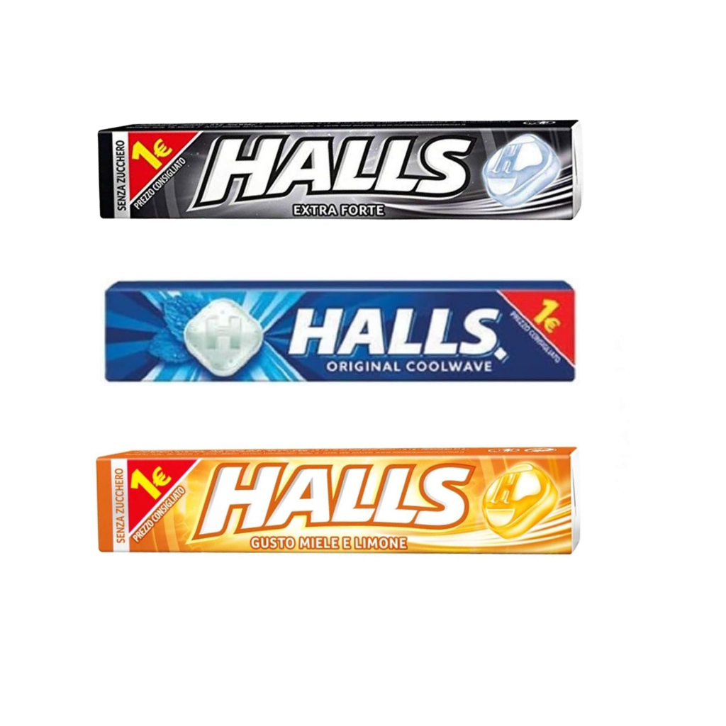 HALLS NERO-BLU-MIELE 20X12 BOX