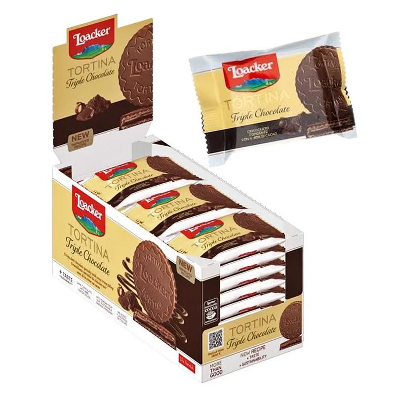 LOACKER TORTINA 21G X 24 X 6 TRIPLE CHOCOLATE
