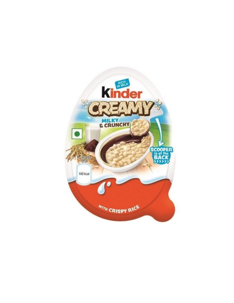 Kinder Creamy Milk & Crunchy With Crispy Rice 19gr T24X12