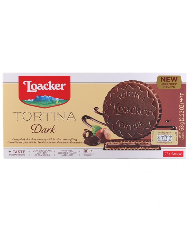 LOACKER TORTINA 21G X 3 X 12 DARK NOIR